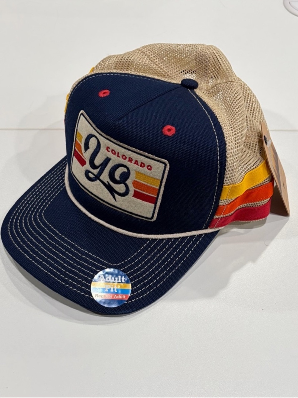 YoColorado Retro Ranger Trucker Hat Cap Ballcap Navy Blue NWT Throwback